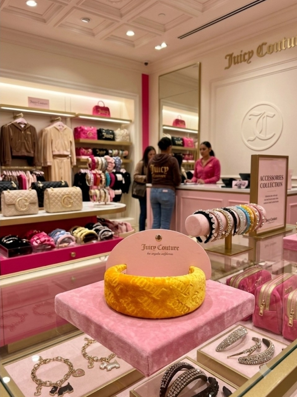Juicy Couture Yellow Velvet Headband-NWT!